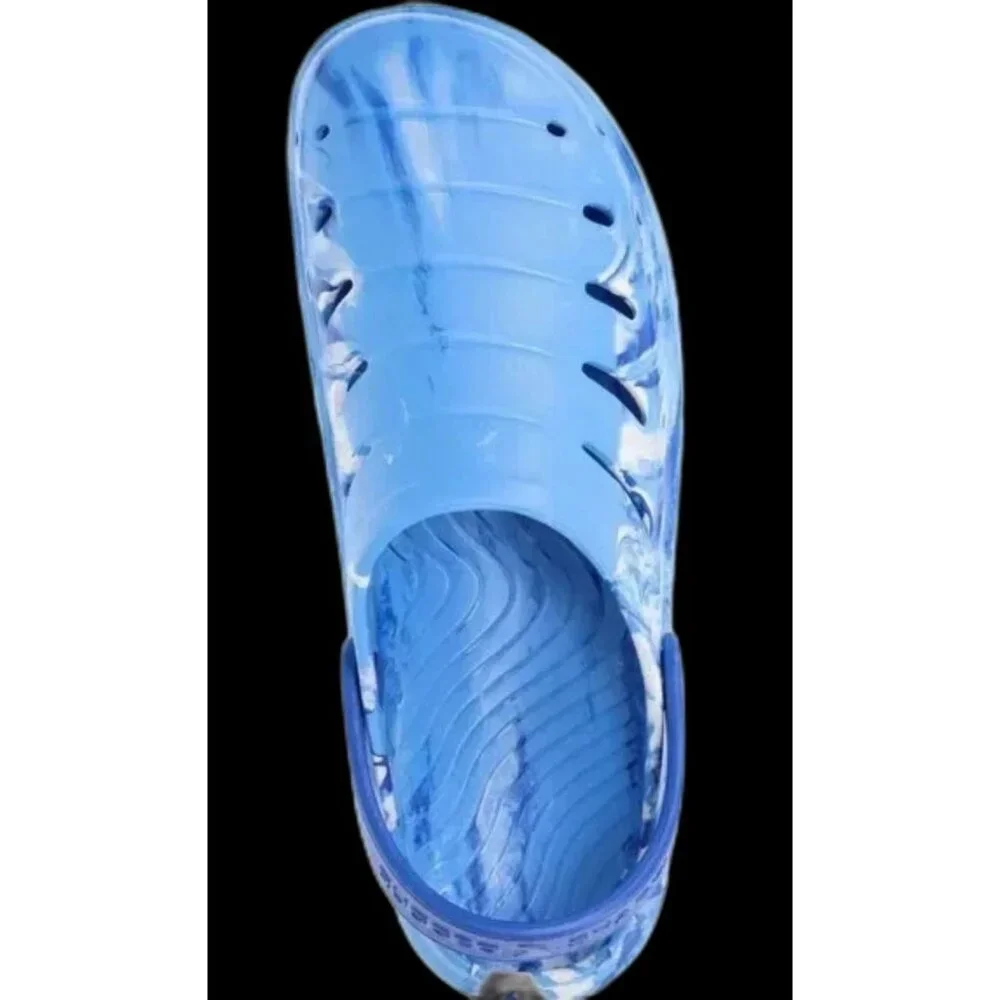Rugged Shark Men’s Clogs SIZE 8 Blue Swirl Sandals Waterproof Floatable NEW